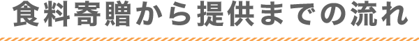 食料寄贈から提供までの流れ